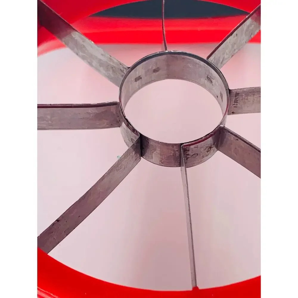Apple Slicer Cutter Stainless Steel Corer Red Handle Slice Blade Pear One Motion